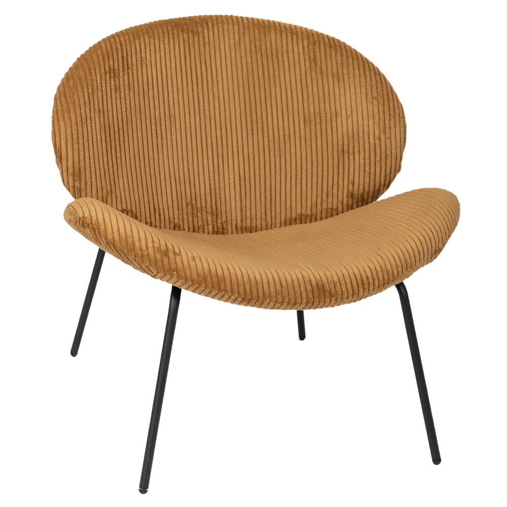 Καρέκλα Lounge Μουσταρδί Birch Breeze Με Μαύρο Μεταλλικό Σκελετό iliadis 74x74x75εκ. 92076 (Υλικό: Μεταλλικό, Χρώμα: Μαύρο) - Iliadis - il_92076