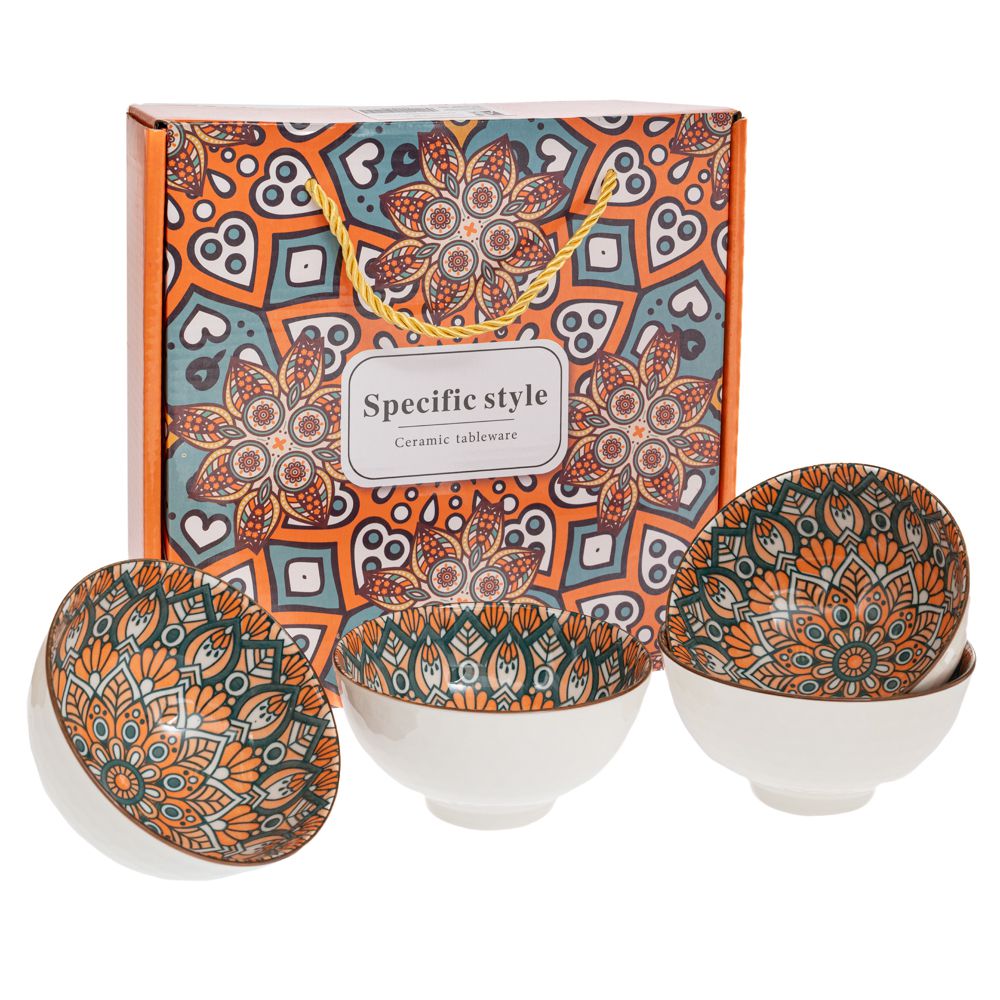 Iliadis - ΣΗΜΑΝΤΙΚΟ: Σε περίπτωση διαφοράς τιμής από το κατάστημα ισχύει παντα και μόνο η τιμή του καταστήματος Μπωλ Κεραμικό Σετ 4τμχ Πορτοκαλί 11x6εκ. iliadis 91909