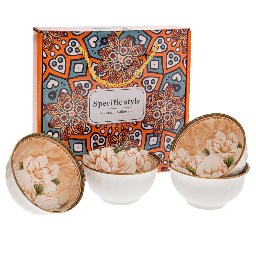 Διακοσμητικά και αξεσουαρ κουζίνας 24home - ΣΗΜΑΝΤΙΚΟ: Σε περίπτωση διαφοράς τιμής από το κατάστημα ισχύει παντα και μόνο η τιμή του καταστήματος Μπωλ Κεραμικό Σετ 4τμχ Κρεμ 11x6εκ. iliadis 91911 (Υλικ