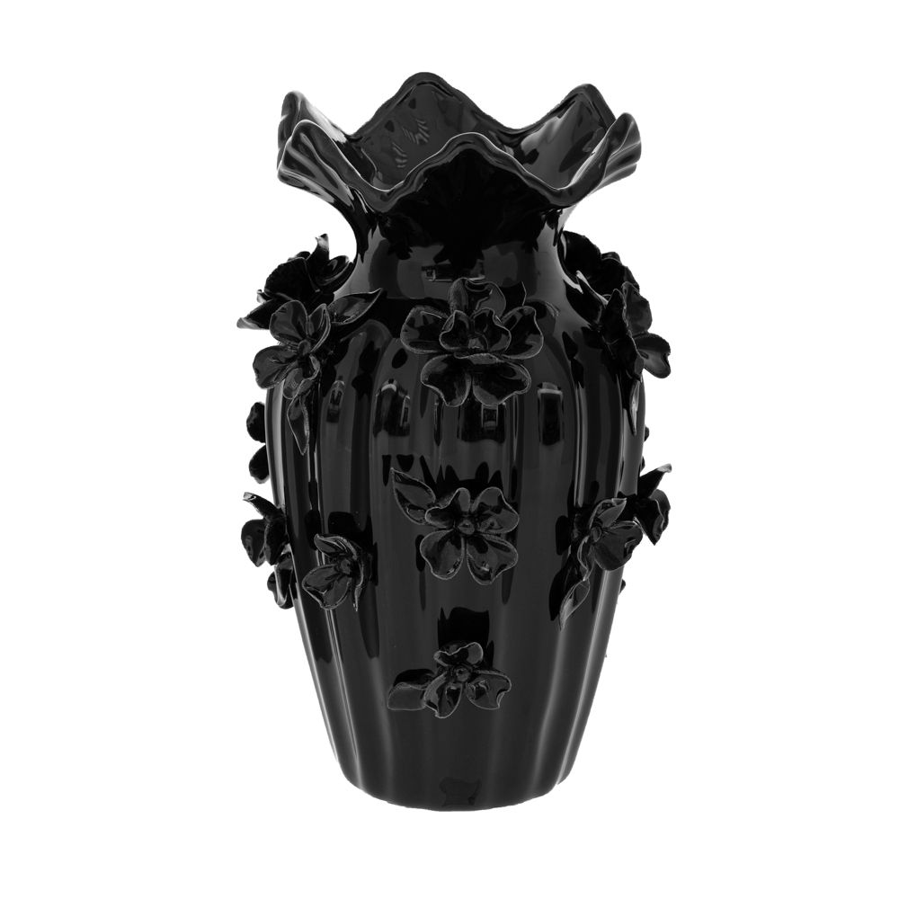 Διακοσμητικά Επιτραπέζια 24home - ΣΗΜΑΝΤΙΚΟ: Σε περίπτωση διαφοράς τιμής από το κατάστημα ισχύει παντα και μόνο η τιμή του καταστήματος Βάζο Κεραμικό Μαύρο 16x26εκ. iliadis 91531 (Υλικό: Κερα