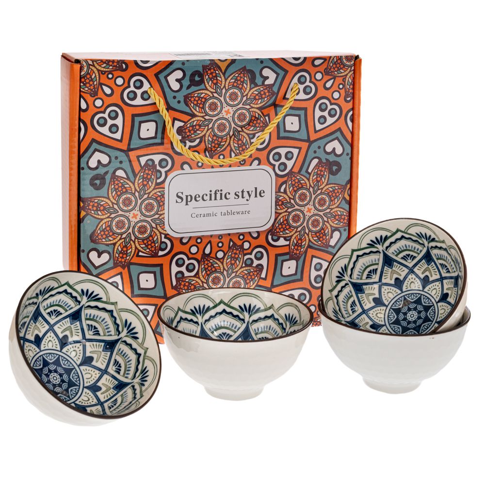 Iliadis - ΣΗΜΑΝΤΙΚΟ: Σε περίπτωση διαφοράς τιμής από το κατάστημα ισχύει παντα και μόνο η τιμή του καταστήματος Μπωλ Κεραμικό Σετ 4τμχ Μπλε 11x6εκ. iliadis 91908 (Υλικ