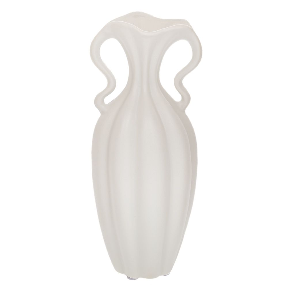 Βάζο Κεραμικό Λευκό 13x30εκ. iliadis 91527 (Υλικό: Κερα