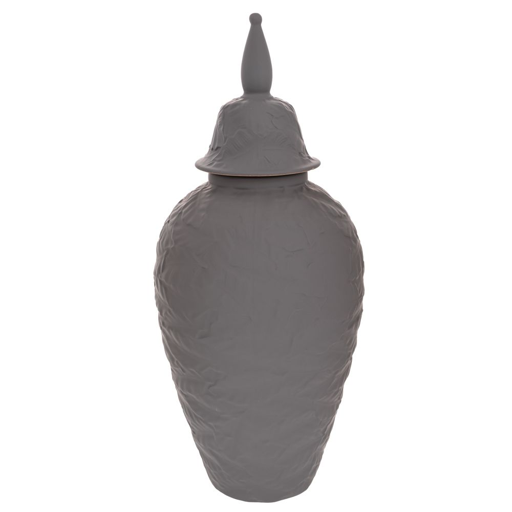 Βάζο Κεραμικό Με Καπάκι Γκρι 17x40εκ. iliadis 91513 (Υλ