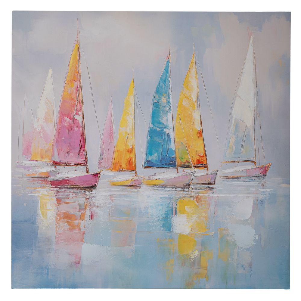 Πίνακας Καμβάς Sail Boats 80x80εκ. iliadis 92703 (Ύφασμα: Καμβάς) - Iliadis - il_92703