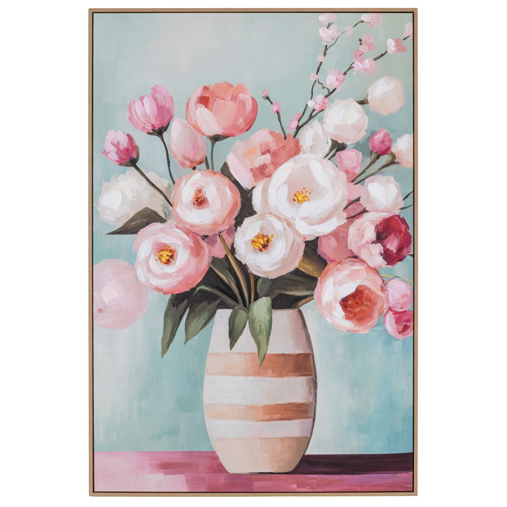 Διακοσμητικά Επιτραπέζια 24home - ΣΗΜΑΝΤΙΚΟ: Σε περίπτωση διαφοράς τιμής από το κατάστημα ισχύει παντα και μόνο η τιμή του καταστήματος Πίνακας Καμβάς Βάζο Με Λουλούδια Σε Κορνίζα 80x120εκ. i