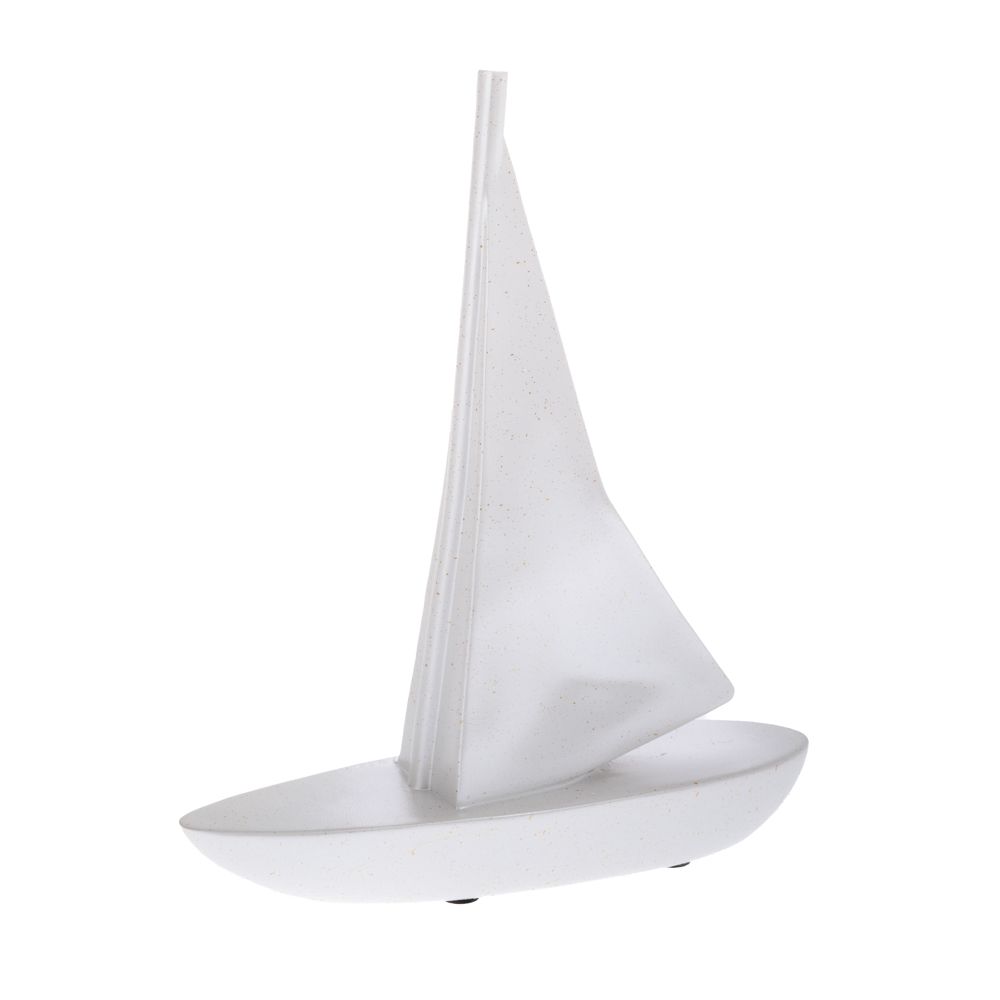 Διακοσμητικό Polyresin Καραβάκι Λευκό 14x5x17εκ. iliadis 91753 (Υλικό: Polyresin, Χρώμα: Λευκό) - Iliadis - il_91753