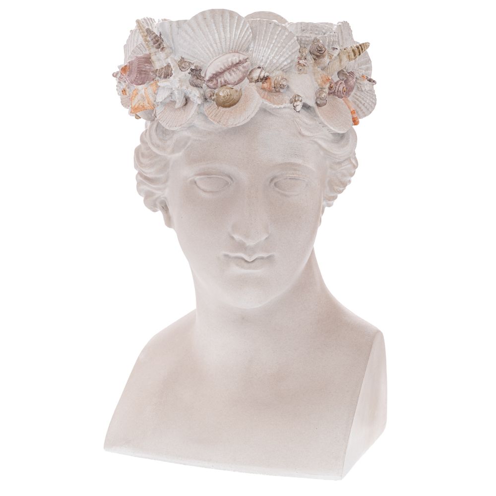 Κηροπήγιο Polyresin 4 Θέσεων Λευκό Η Προτομή Της Αφροδίτης 24x26x38εκ. iliadis 92341 (Υλικό: Polyresin, Χρώμα: Λευκό) - Iliadis - il_92341