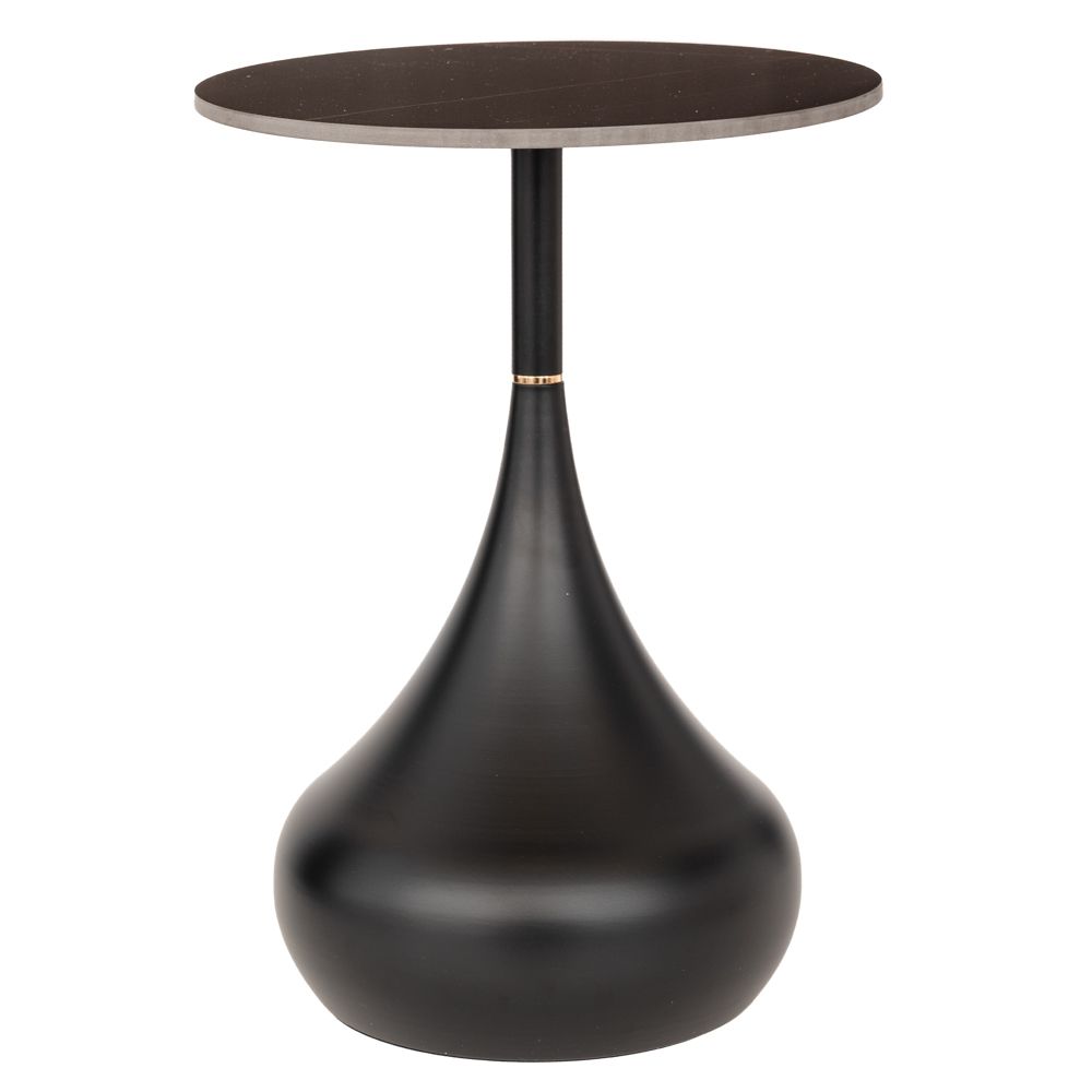 Τραπεζάκι Μεταλλικό Μαύρο Με Κεραμική Επιφάνεια Φ40x52εκ. iliadis 91763 (Υλικό: Μεταλλικό, Χρώμα: Μαύρο) - Iliadis - il_91763