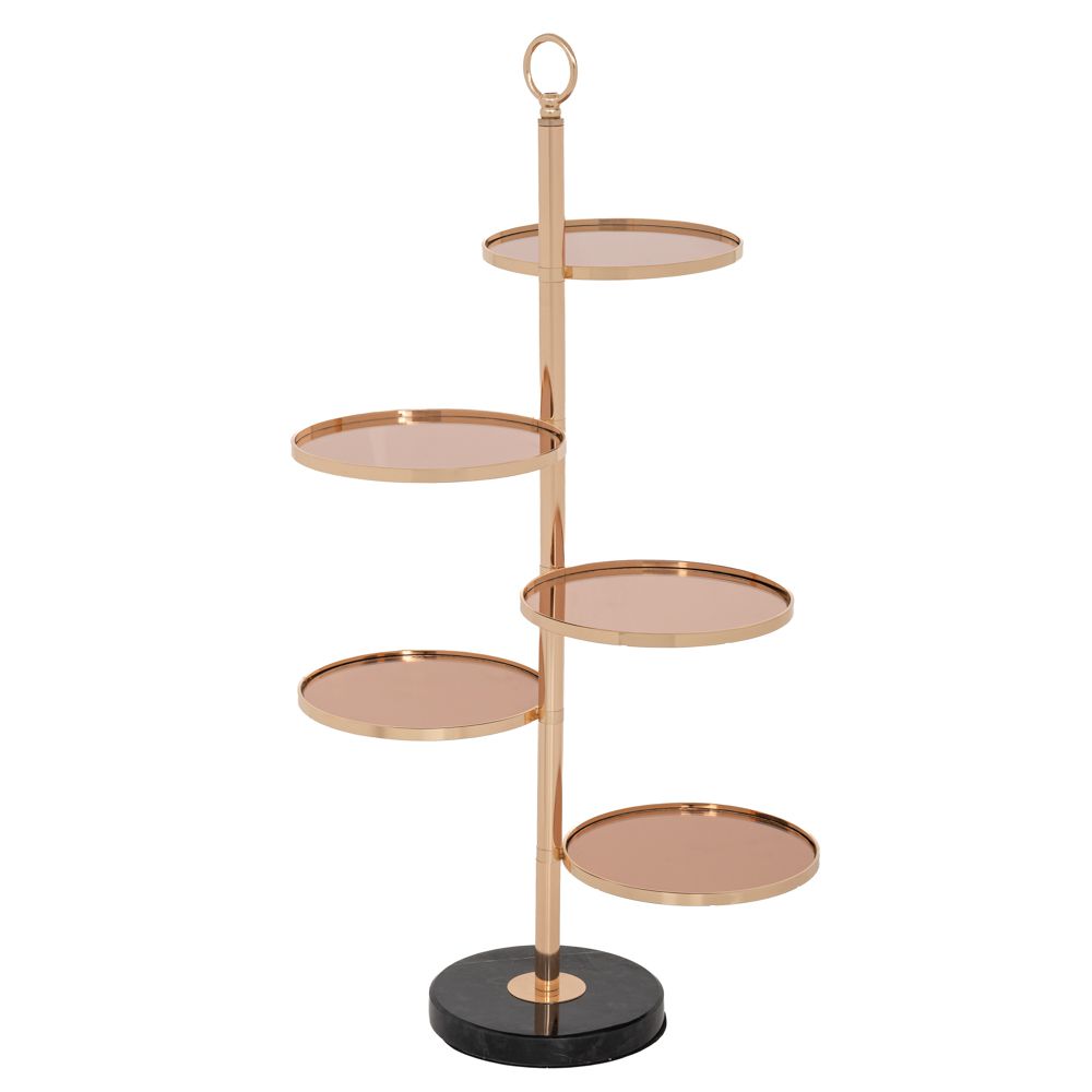 Ορντερβιέρα 5 Όροφη Μεταλλική Χρυσή Φ19x42x73εκ. iliadis 91782 (Υλικό: Μεταλλικό, Χρώμα: Χρυσό ) - Iliadis - il_91782