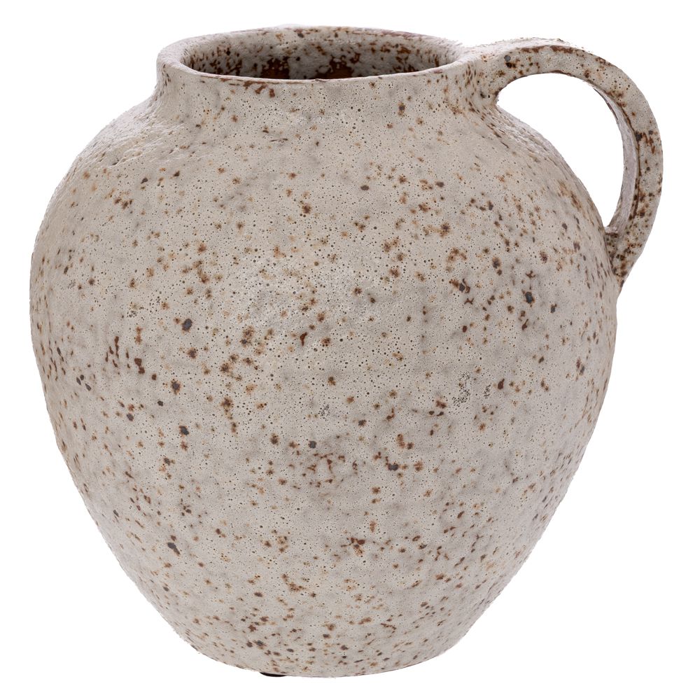 Βάζο-Κανάτα Κεραμικό Παλαιωμένο Γκρι-Μπεζ 19,5x19,5x19,5εκ. iliadis 92122 (Υλικό: Κεραμικό, Χρώμα: Γκρι) - Iliadis - il_92122