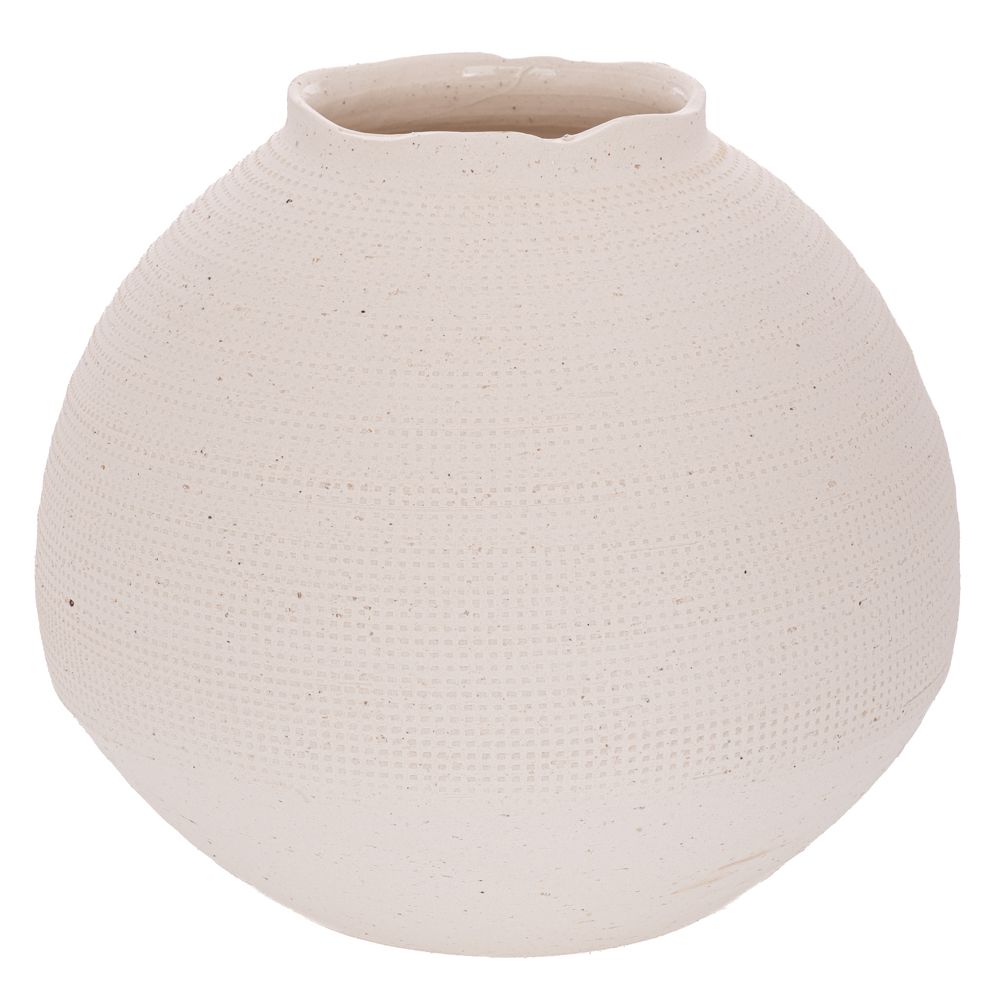 Βάζο Κεραμικό Λευκό 26x26x21εκ. iliadis 92125 (Υλικό: Κεραμικό, Χρώμα: Λευκό) - Iliadis - il_92125