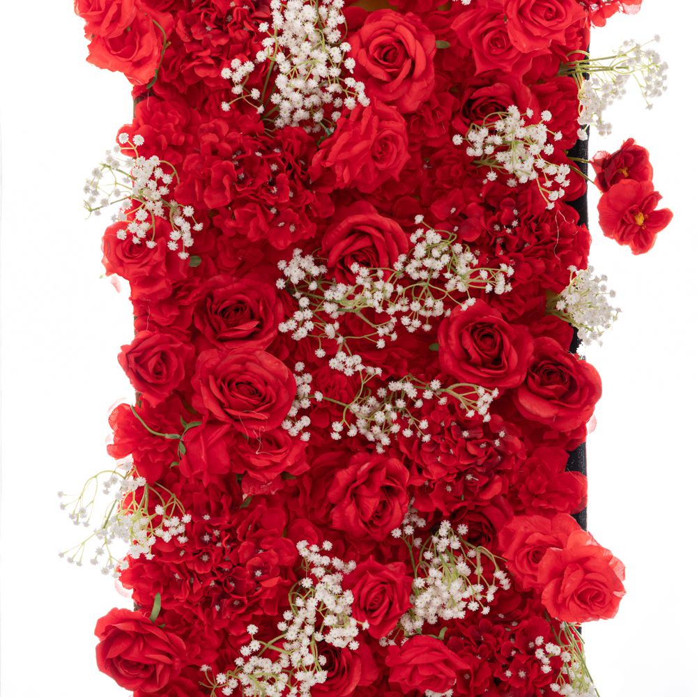 Ρολό Πάνελ Τοίχου Με Κόκκινα-Λευκά Λουλούδια & Υφασμάτινη Πλάτη 50x250εκ. iliadis 92686 (Χρώμα: Λευκό) - Iliadis - il_92686