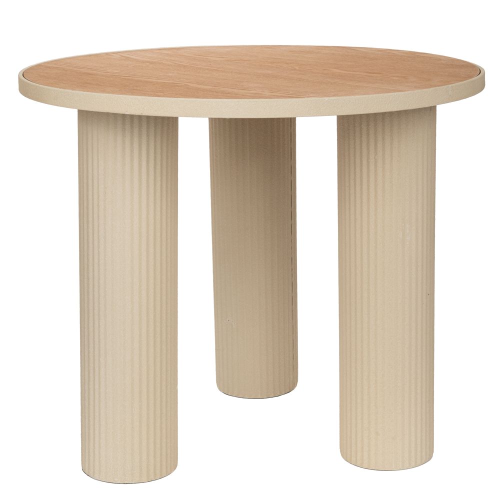 Τραπεζάκι Σαλονιού Μεταλλικό Με Ξύλινη Επιφάνεια Κρεμ 59x59x50εκ. iliadis 92561 (Υλικό: Ξύλο, Χρώμα: Κρεμ) - Iliadis - il_92561