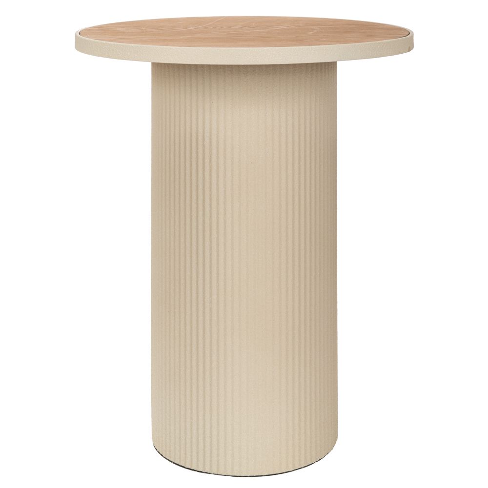 Τραπεζάκι Σαλονιού Μεταλλικό Με Ξύλινη Επιφάνεια Κρεμ 46x46x56εκ. iliadis 92553 (Υλικό: Ξύλο, Χρώμα: Κρεμ) - Iliadis - il_92553