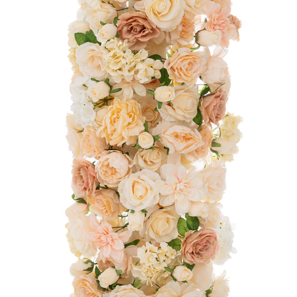 Runner Με Μπεζ-Λευκά Λουλούδια 45x200εκ. iliadis 92684 (Χρώμα: Λευκό) - Iliadis - il_92684