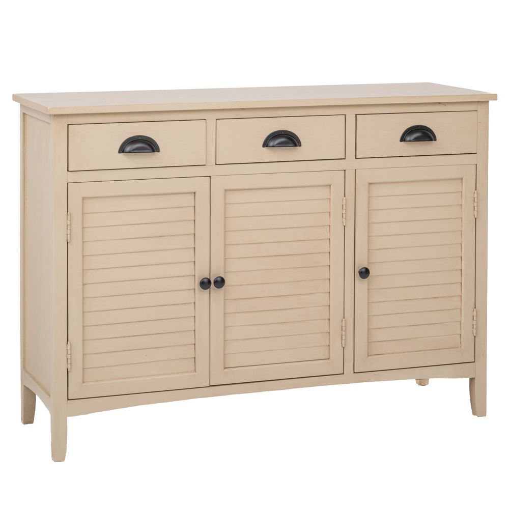 Μπουφές Ξύλινος Με 3 Πόρτες Και 3 Συρτάρια Μπεζ iliadis 105x35x75εκ. 92608 (Υλικό: Ξύλο, Χρώμα: Μπεζ) - Iliadis - il_92608