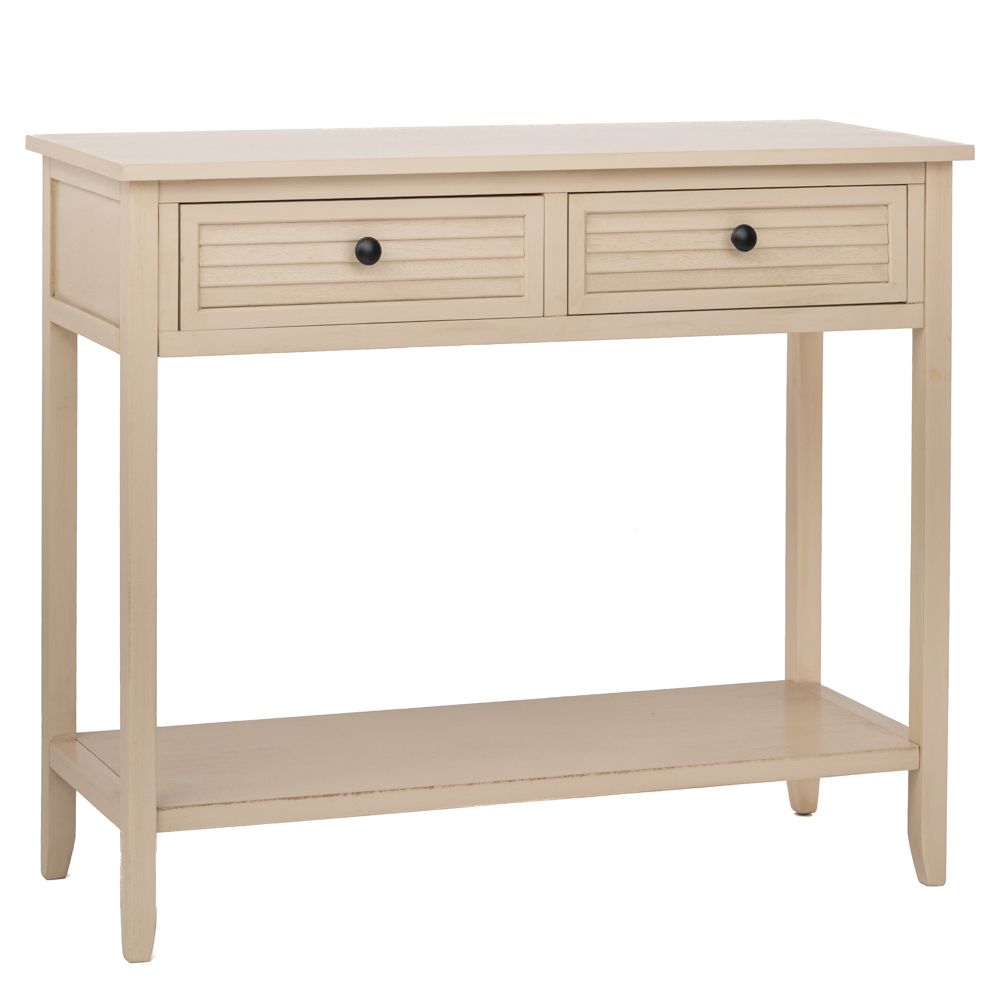 Κονσόλα Ξύλινη Σε Μπεζ Χρώμα Με 2 Συρτάρια iliadis 90x33x75εκ. 92606 (Υλικό: Ξύλο, Χρώμα: Μπεζ) - Iliadis - il_92606