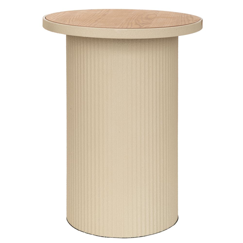 Τραπεζάκι Σαλονιού Μεταλλικό Με Ξύλινη Επιφάνεια Κρεμ 36x36x45,5εκ. iliadis 92554 (Υλικό: Ξύλο, Χρώμα: Κρεμ) - Iliadis - il_92554