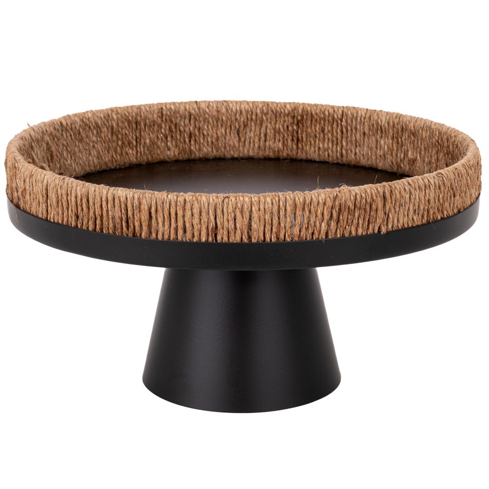 Δίσκος Διακοσμητικός Μεταλλικός Μαύρος Με Γιούτα 30x16εκ. iliadis 93107 (Υλικό: Μεταλλικό, Χρώμα: Μαύρο) - Iliadis - il_93107