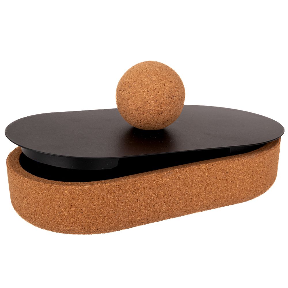 Iliadis - ΣΗΜΑΝΤΙΚΟ: Σε περίπτωση διαφοράς τιμής από το κατάστημα ισχύει παντα και μόνο η τιμή του καταστήματος Κουτί Οβάλ Φελλού-Μεταλλικό Καφέ-Μαύρο 18x10x8εκ. iliad