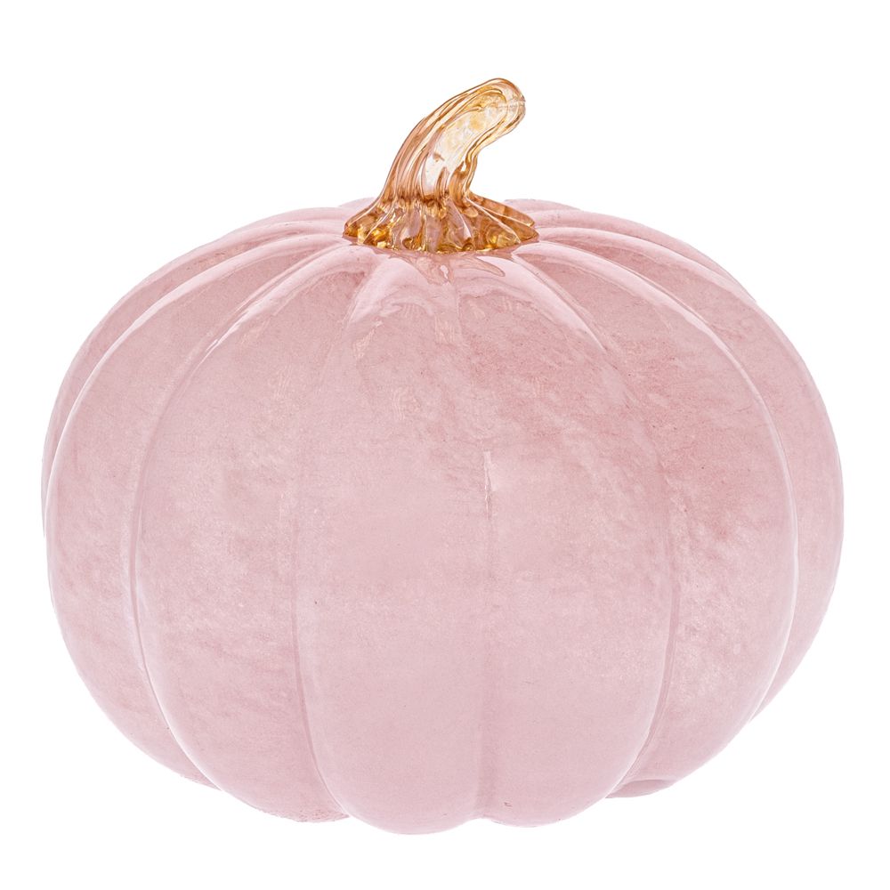 Διακοσμητική Κολοκύθα Γυάλινη Ροζ Φ14x11εκ. iliadis 919