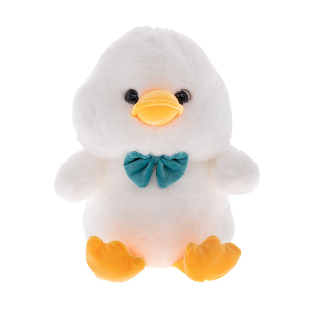 Παπάκι Λούτρινο Με Παπιγιόν Λευκό-Σιέλ 14x24εκ. iliadis 91932 (Χρώμα: Λευκό) - Iliadis - il_91932