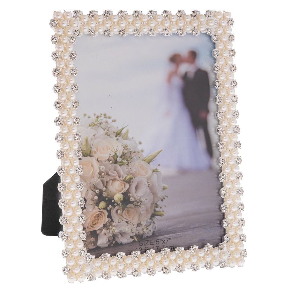 Κορνίζα Μεταλλική Κρεμ Με Πέρλες 13x18εκ. iliadis 91878 (Υλικό: Μεταλλικό, Χρώμα: Κρεμ) - Iliadis - il_91878