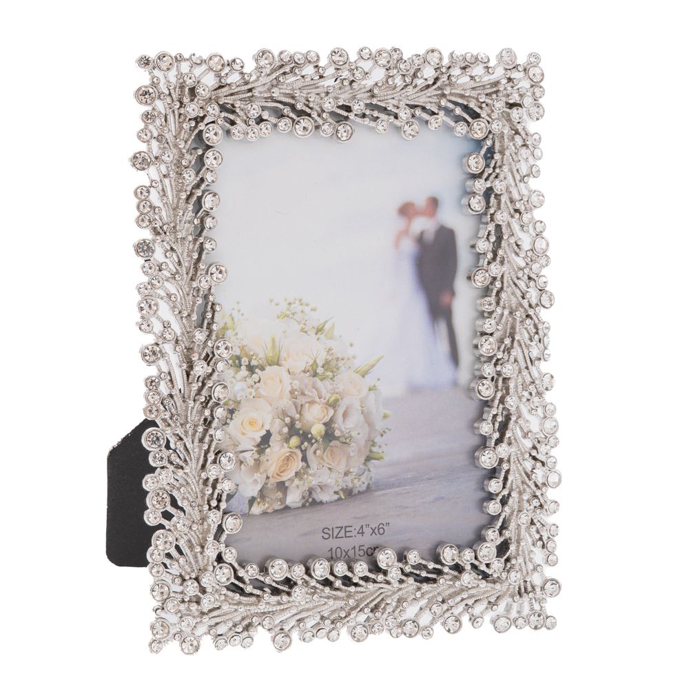 Κορνίζα Μεταλλική Ασημί Με Στρας 10x15εκ. iliadis 91871 (Υλικό: Μεταλλικό, Χρώμα: Ασημί ) - Iliadis - il_91871