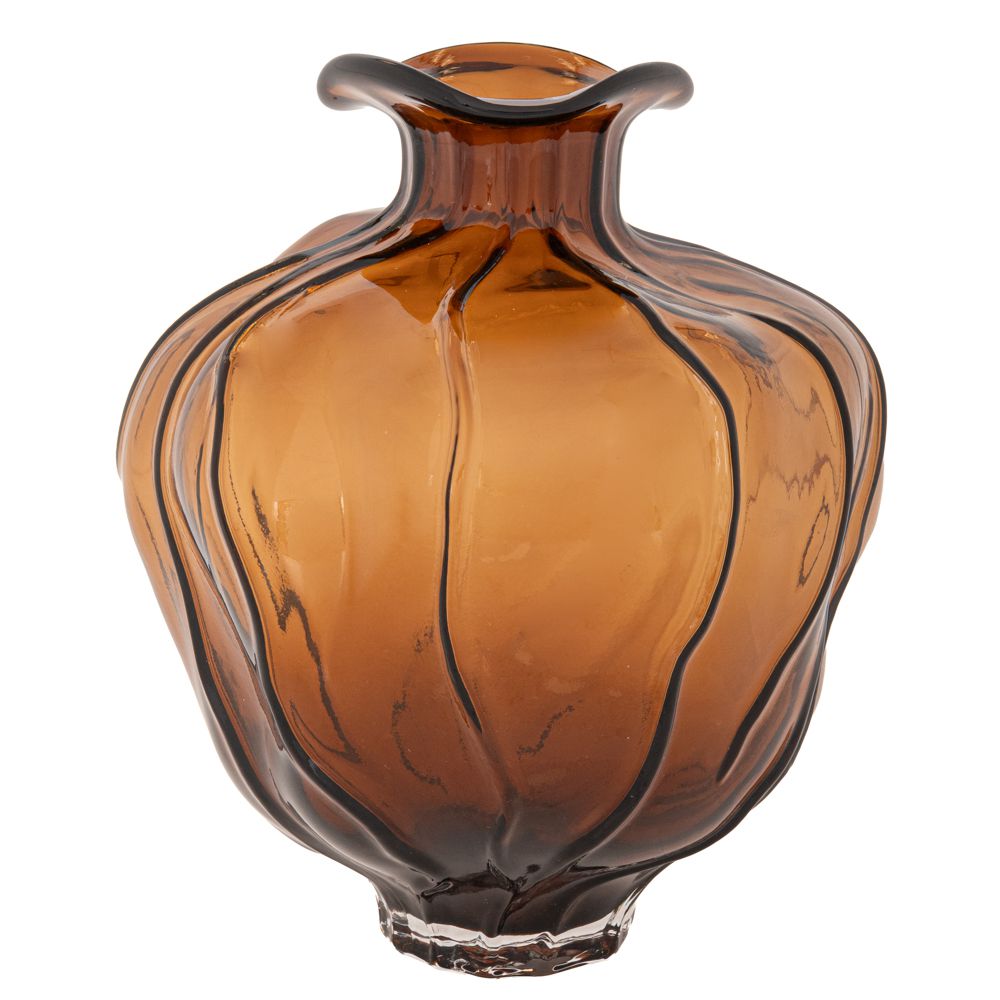 Βάζο Γυάλινο Καφέ Φ26x30εκ. iliadis 91690 (Υλικό: Γυαλί, Χρώμα: Καφέ) - Iliadis - il_91690