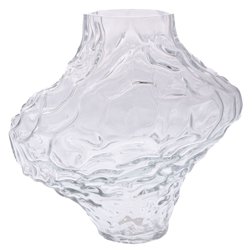 Βάζο Γυάλινο Διάφανο Ακανόνιστο Φ27x29εκ. iliadis 91688