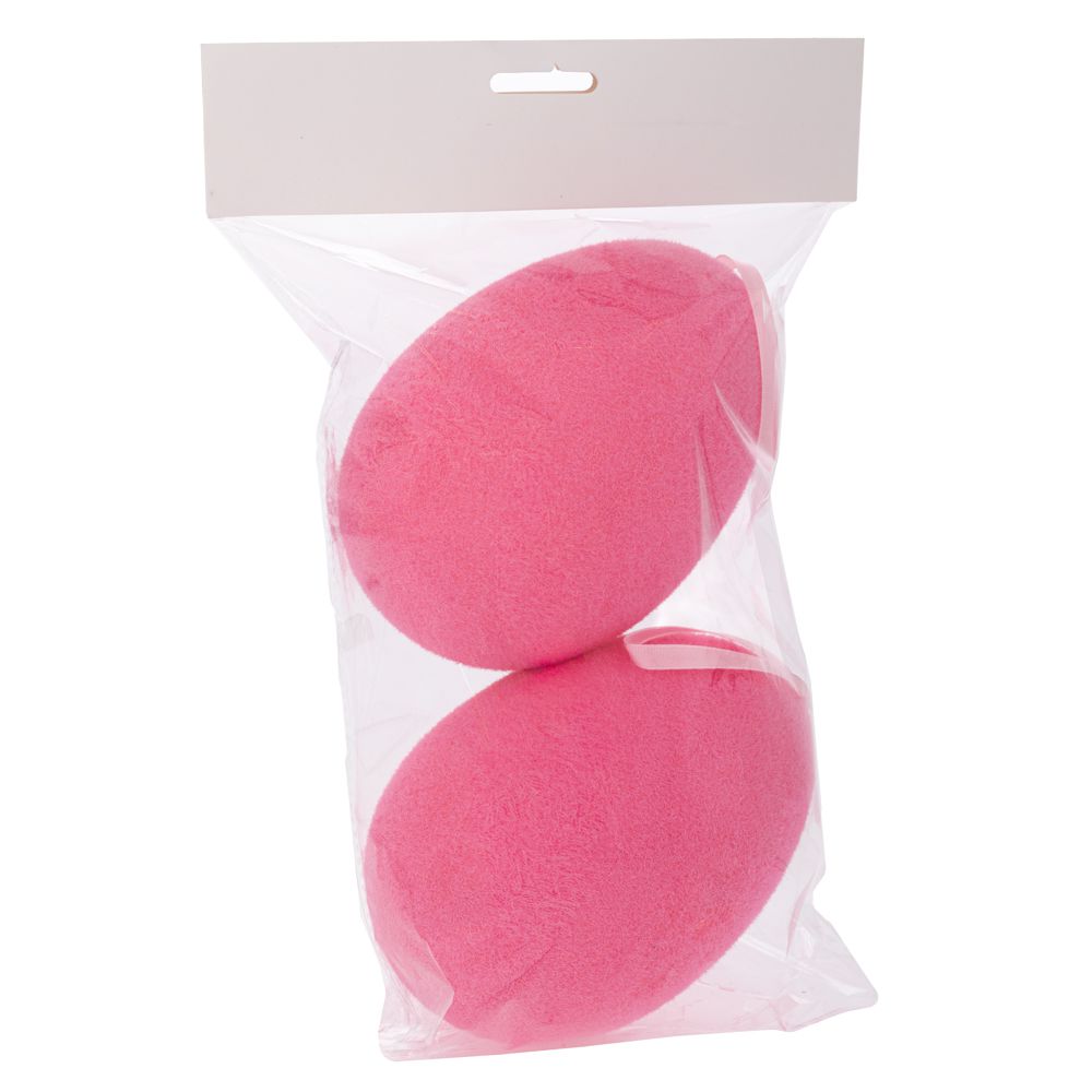 Σετ 2τμχ Διακοσμητικά Αυγά Κρεμαστά Χνουδωτά Ροζ Φ10x15εκ. iliadis 92455 (Σετ 4 Τεμάχια) (Χρώμα: Ροζ) - Iliadis - il_92455