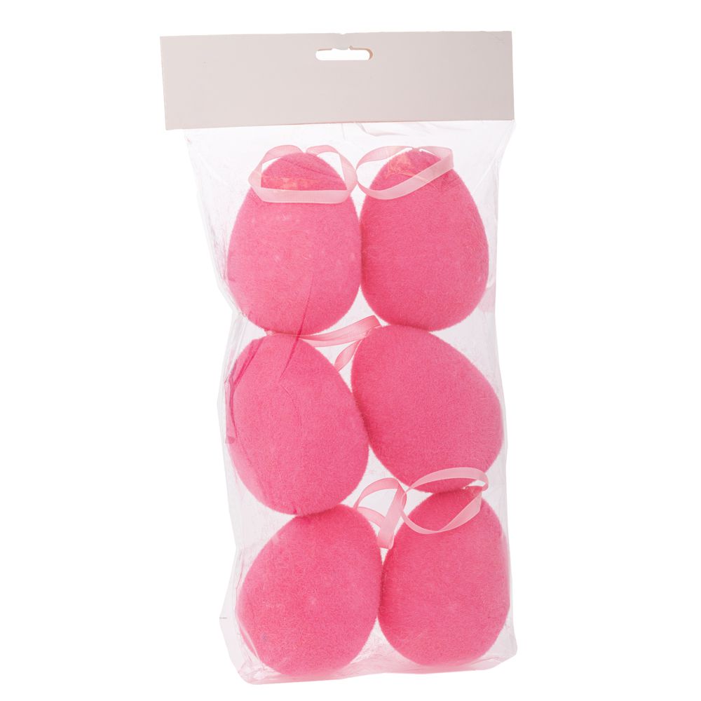 Σετ 6τμχ Αυγά Κρεμαστά Χνουδωτά Ροζ Σε Σακούλα 7x10εκ. iliadis 92452 (Σετ 3 Τεμάχια) (Χρώμα: Ροζ) - Iliadis - il_92452