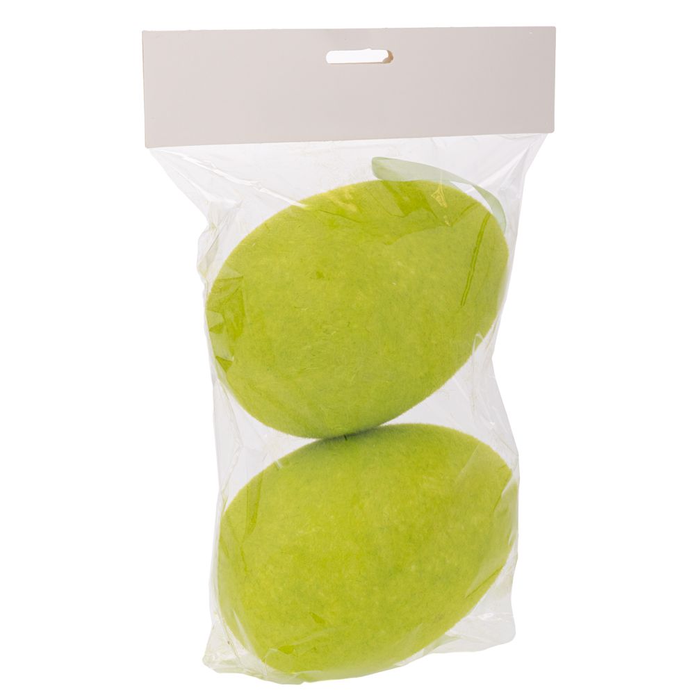 Σετ 2τμχ Διακοσμητικά Αυγά Κρεμαστά Χνουδωτά Πράσινα Φ10x15εκ. iliadis 92456 (Σετ 4 Τεμάχια) (Χρώμα: Πράσινο ) - Iliadis - il_92456