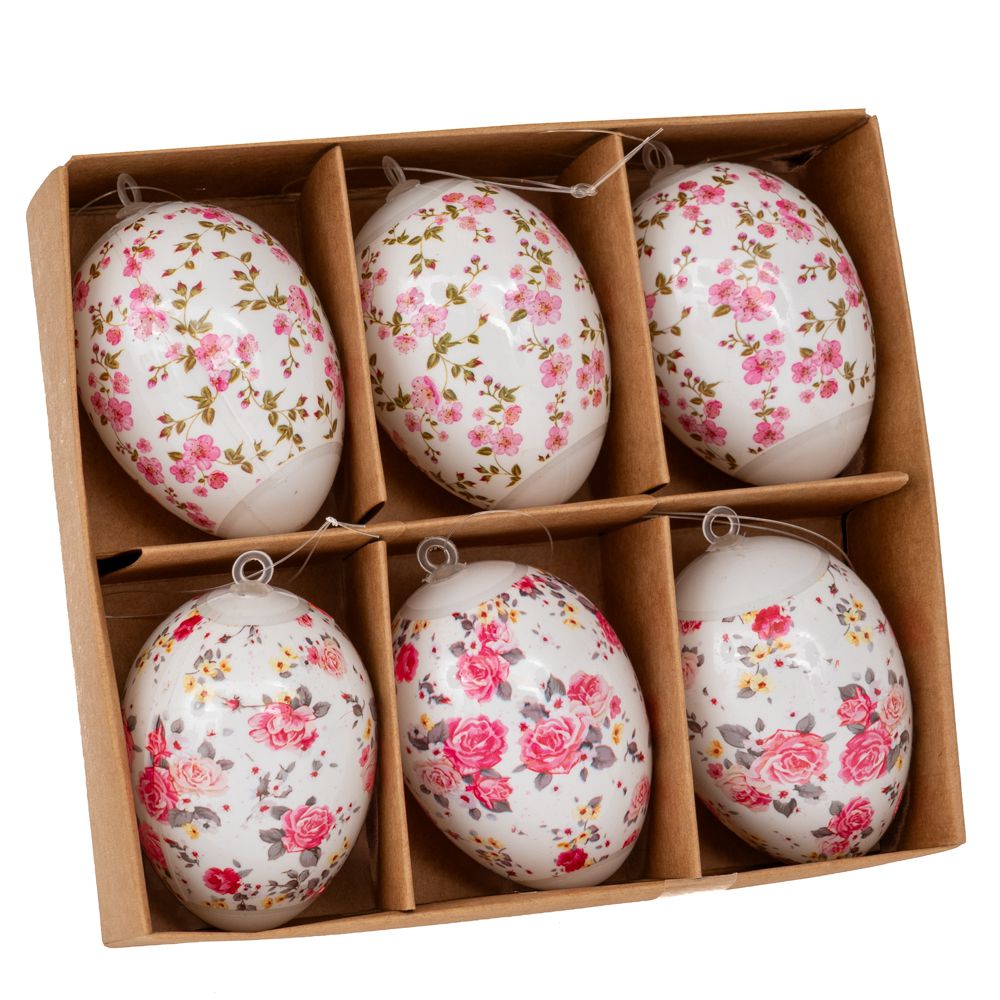 Σετ 6τμχ Αυγά Κρεμαστά Πλαστικά Με Σχέδια 4x4x6εκ. iliadis 92816 (Σετ 6 Τεμάχια) (Υλικό: Πλαστικό) - Iliadis - il_92816