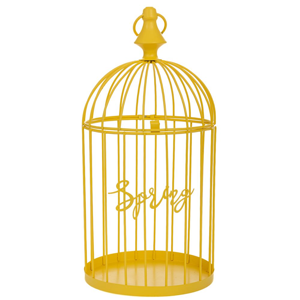 Διακοσμητικό Κλουβί Μεταλλικό Κίτρινο 15x15x31εκ. iliadis 92782 (Υλικό: Μεταλλικό, Χρώμα: Κίτρινο ) - Iliadis - il_92782