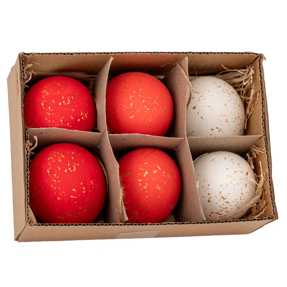 Σετ 6τμχ Αυγά Διακοσμητικά 4x4x6εκ. iliadis 92805 (Σετ 6 Τεμάχια) - Iliadis - il_92805