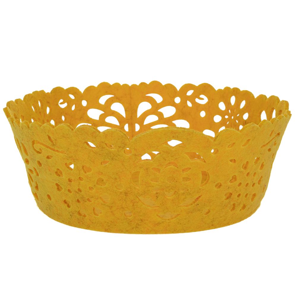 Καλαθάκι Τσόχινο Κίτρινο 20x20x8εκ. iliadis 92793 (Σετ 6 Τεμάχια) (Ύφασμα: Τσόχα, Χρώμα: Κίτρινο ) - Iliadis - il_92793