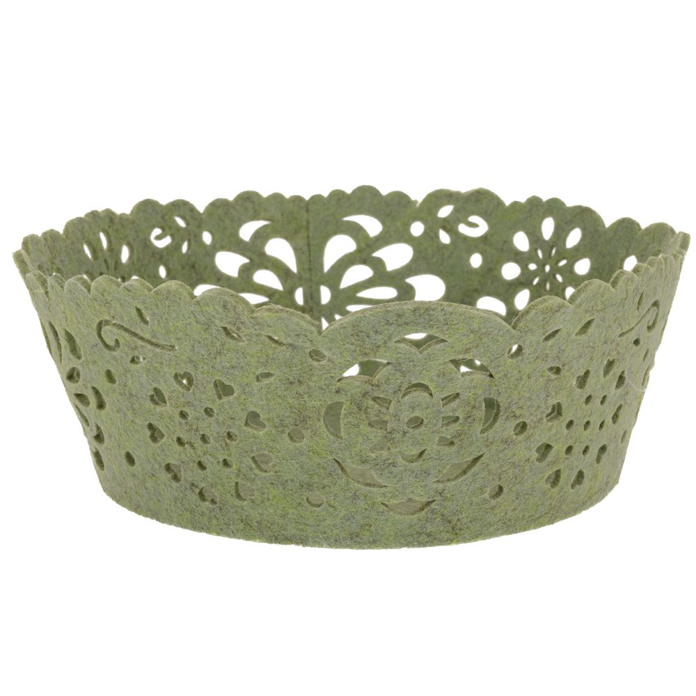 Καλαθάκι Τσόχινο Πράσινο 20x20x8εκ. iliadis 92791 (Σετ 6 Τεμάχια) (Ύφασμα: Τσόχα, Χρώμα: Πράσινο ) - Iliadis - il_92791