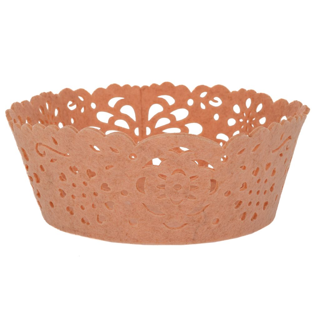 Καλαθάκι Τσόχινο Σομόν 20x20x8εκ. iliadis 92792 (Σετ 6 Τεμάχια) (Ύφασμα: Τσόχα, Χρώμα: Σομόν) - Iliadis - il_92792