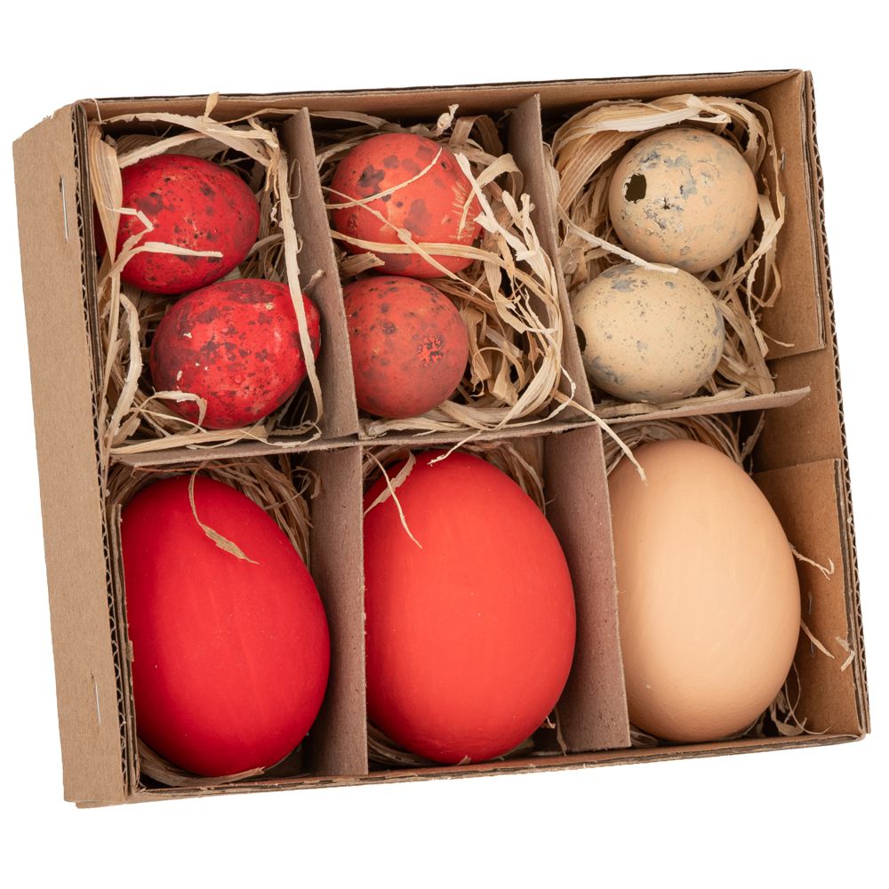 Σετ 9τμχ Διακοσμητικά Αυγά 4x4x6εκ.-2,5x2,5x3εκ. iliadis 92806 (Σετ 6 Τεμάχια) - Iliadis - il_92806