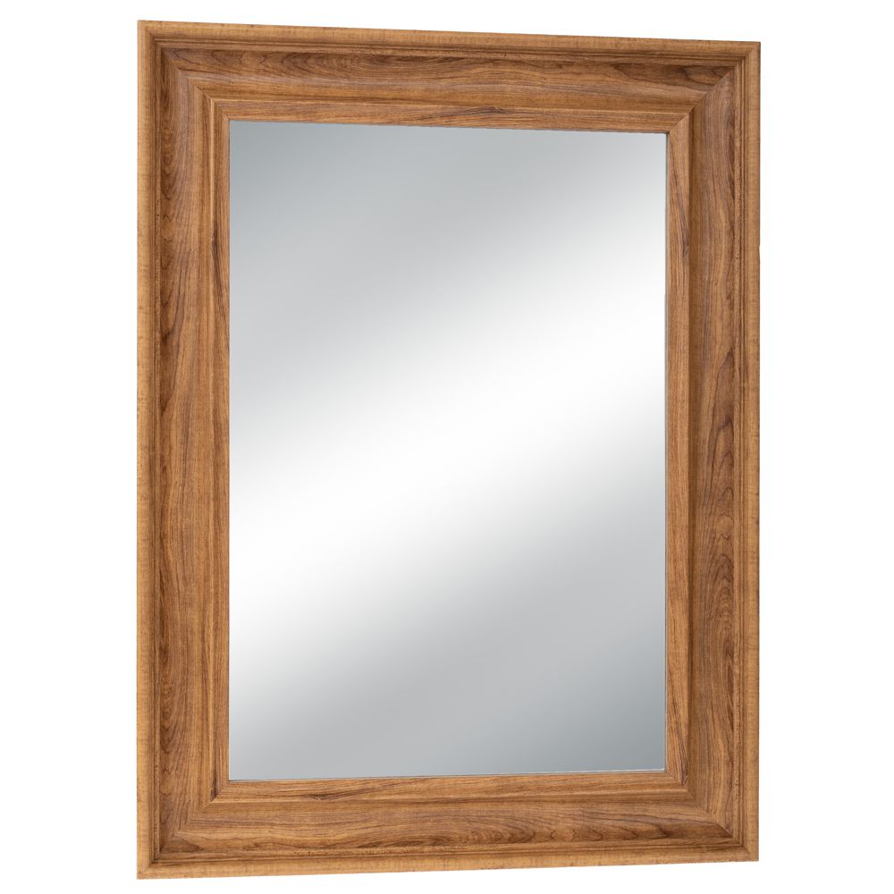 Καθρέπτης Τοίχου Πλαστικός (Εφέ Ξύλου) Ανοιχτό Καφέ 80x120εκ. iliadis 91869 (Υλικό: Πλαστικό, Χρώμα: Καφέ) - Iliadis - il_91869