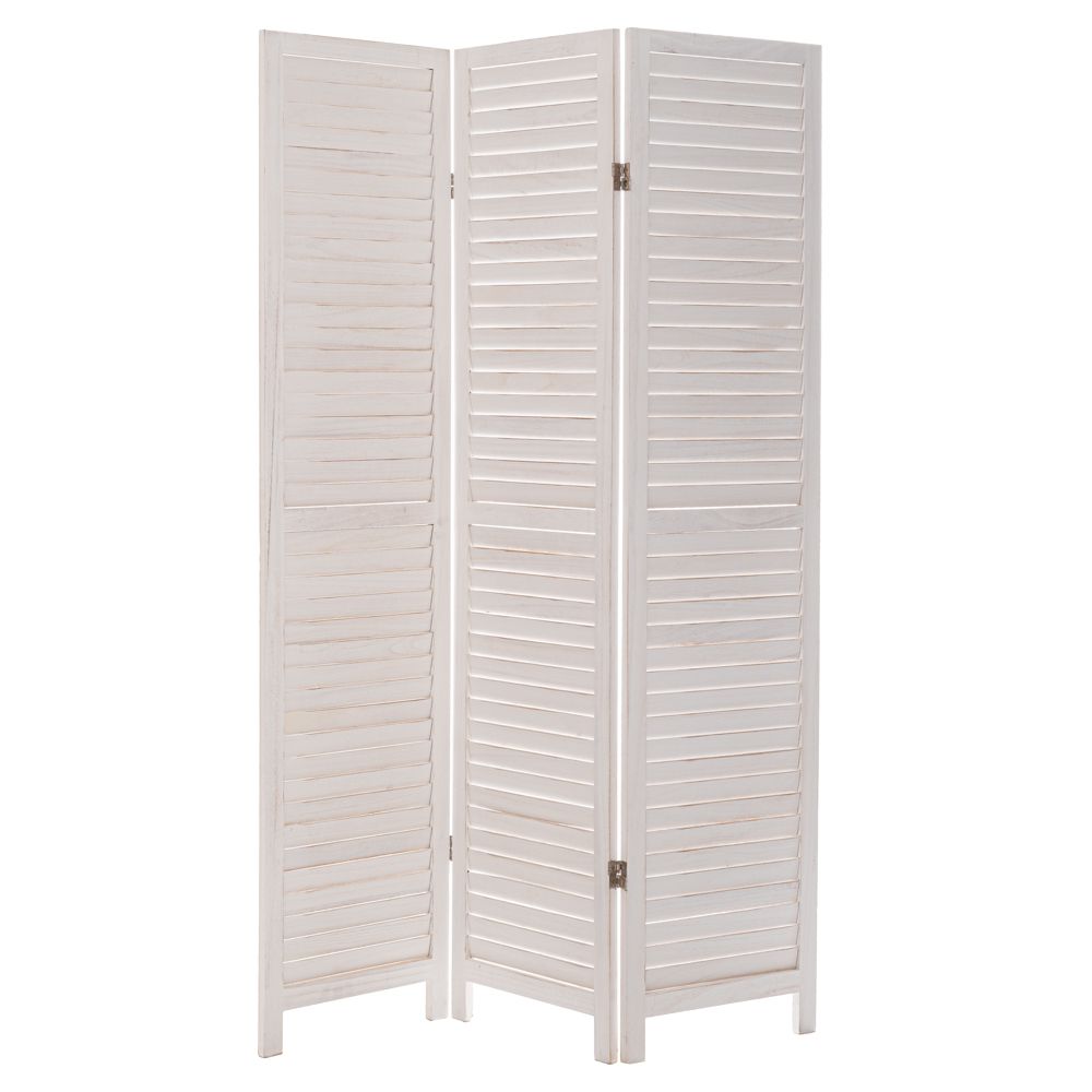 Παραβάν Ξύλινο 3 Φυλλο Λευκό Με Γρίλιες 120x170εκ. iliadis 90105 (Υλικό: Ξύλο, Χρώμα: Λευκό) - Iliadis - il_90105