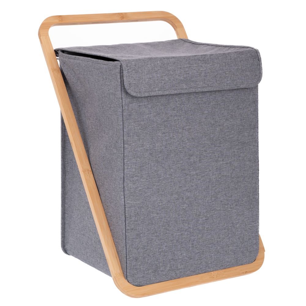Καλάθι Απλύτων Υφασμάτινο Με Καπάκι Γκρι 40x40x60εκ. iliadis 93060 (Χρώμα: Γκρι) - Iliadis - il_93060