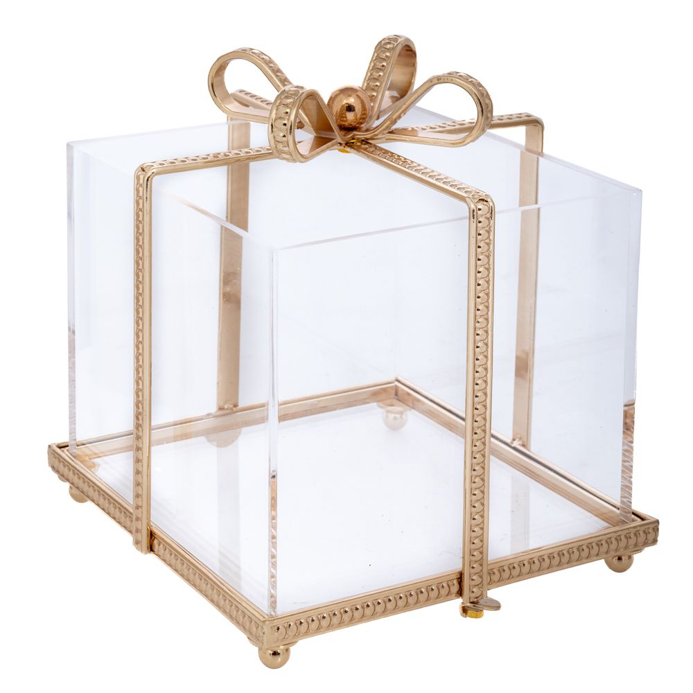 Διακοσμητικό Κουτί Δώρου Μεταλλικό-Plexiglass Χρυσό 15x15x17εκ. iliadis 92623 (Υλικό: Μεταλλικό, Χρώμα: Χρυσό ) - Iliadis - il_92623