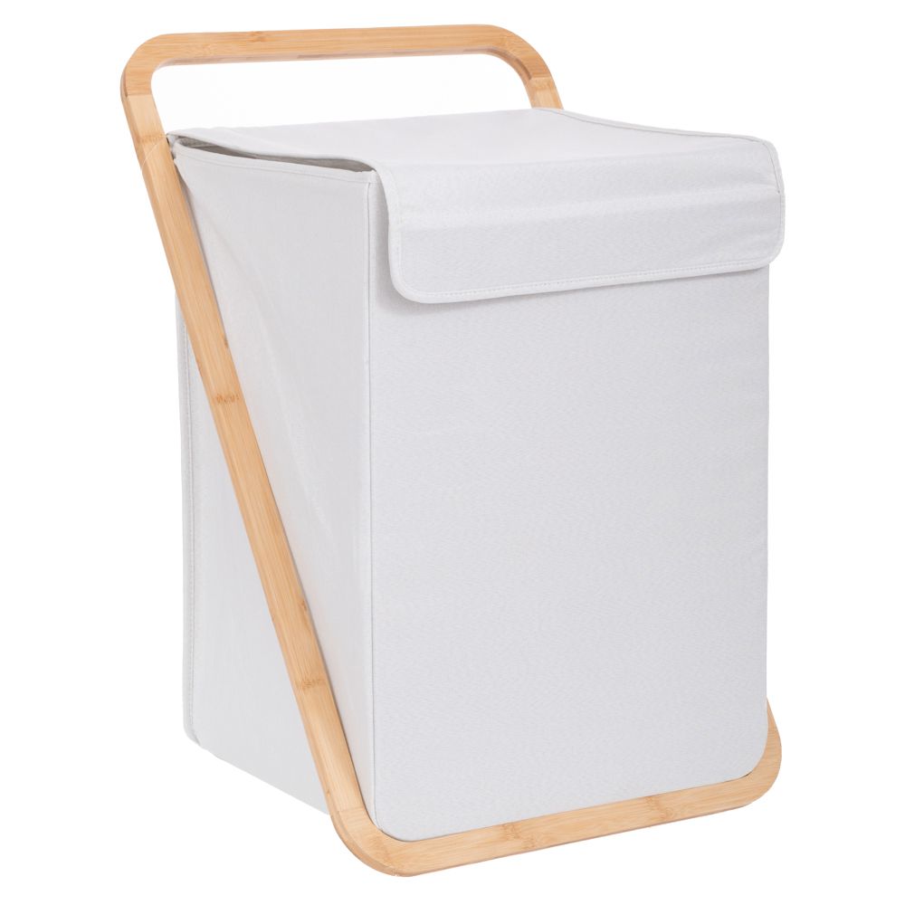 Καλάθι Απλύτων Υφασμάτινο Με Καπάκι Κρεμ 40x40x60εκ. iliadis 93061 (Χρώμα: Κρεμ) - Iliadis - il_93061