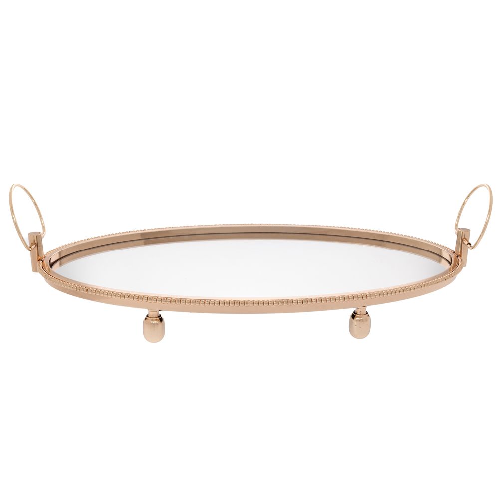 Δίσκος Οβάλ Μεταλλικός-Γυάλινος 66x37x11εκ. iliadis 92639 (Υλικό: Μεταλλικό, Χρώμα: Χρυσό ) - Iliadis - il_92639