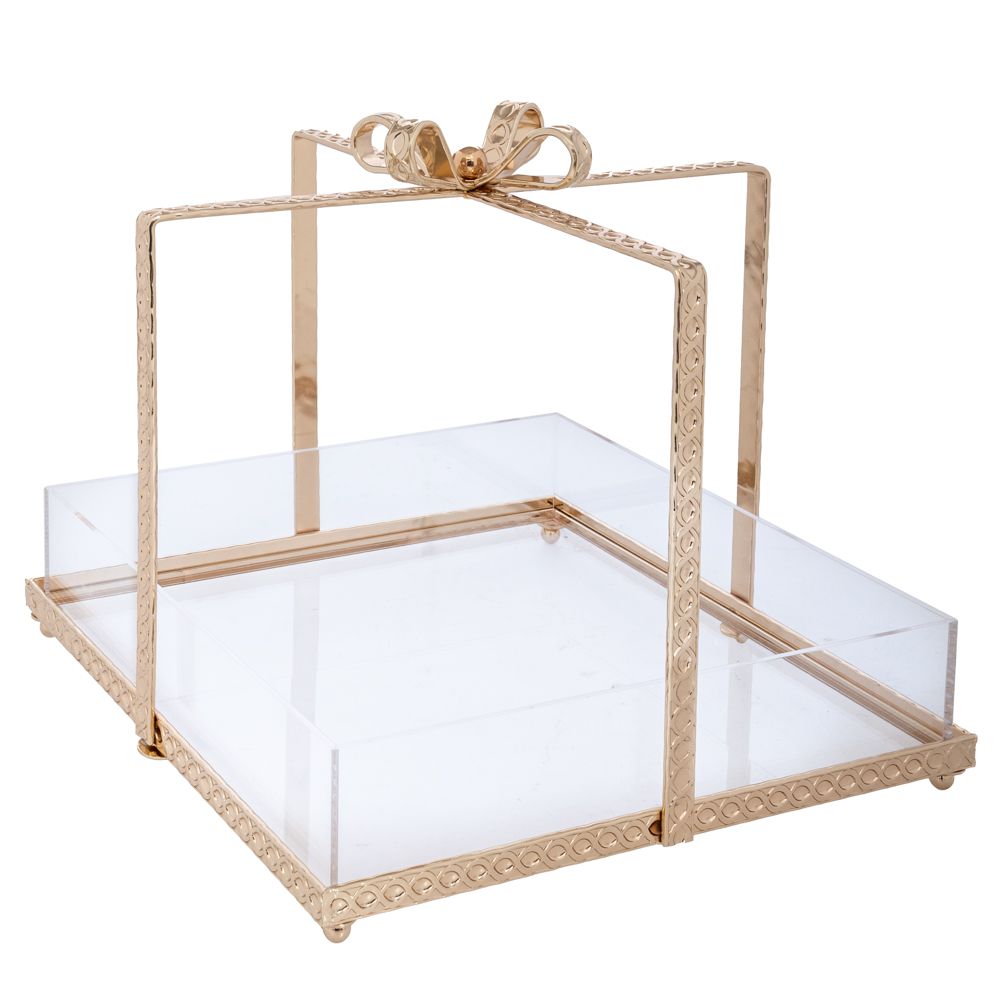 Διακοσμητικό Κουτί Δώρου Μεταλλικό-Plexiglass Χρυσό 29x29x25εκ. iliadis 92624 (Υλικό: Μεταλλικό, Χρώμα: Χρυσό ) - Iliadis - il_92624