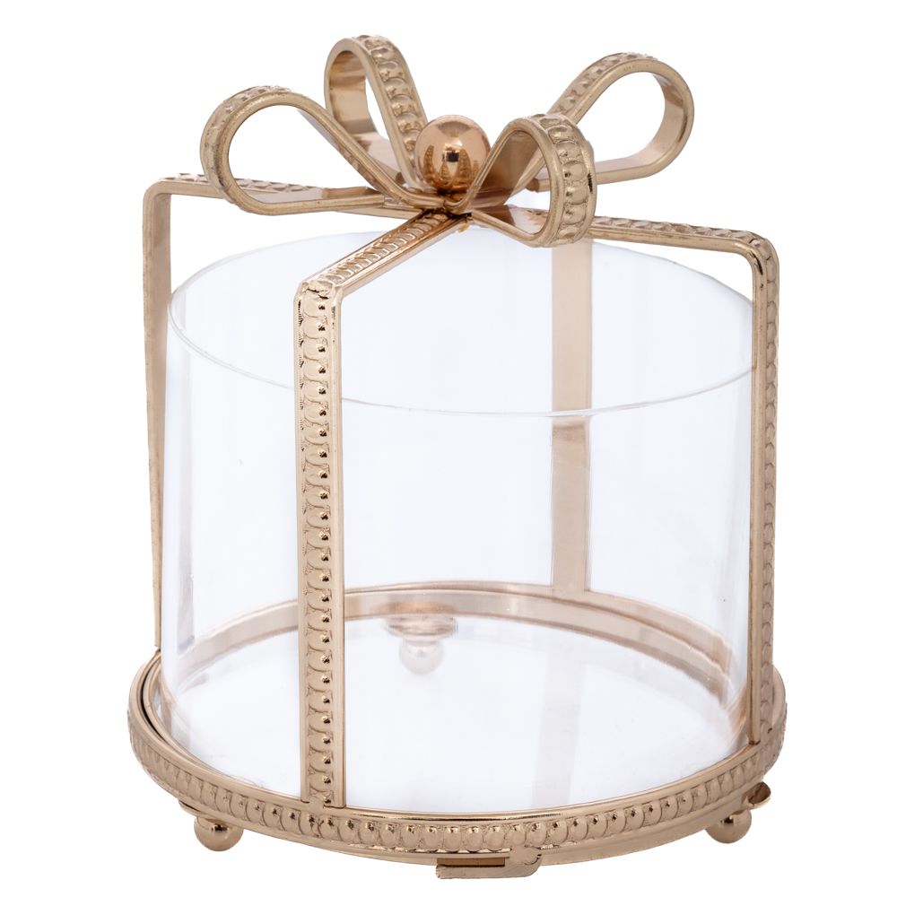 Διακοσμητικό Κουτί Δώρου Μεταλλικό-Plexiglass Στρογγυλό Χρυσό 13x13x15εκ. iliadis 92626 (Υλικό: Μεταλλικό, Χρώμα: Χρυσό ) - Iliadis - il_92626