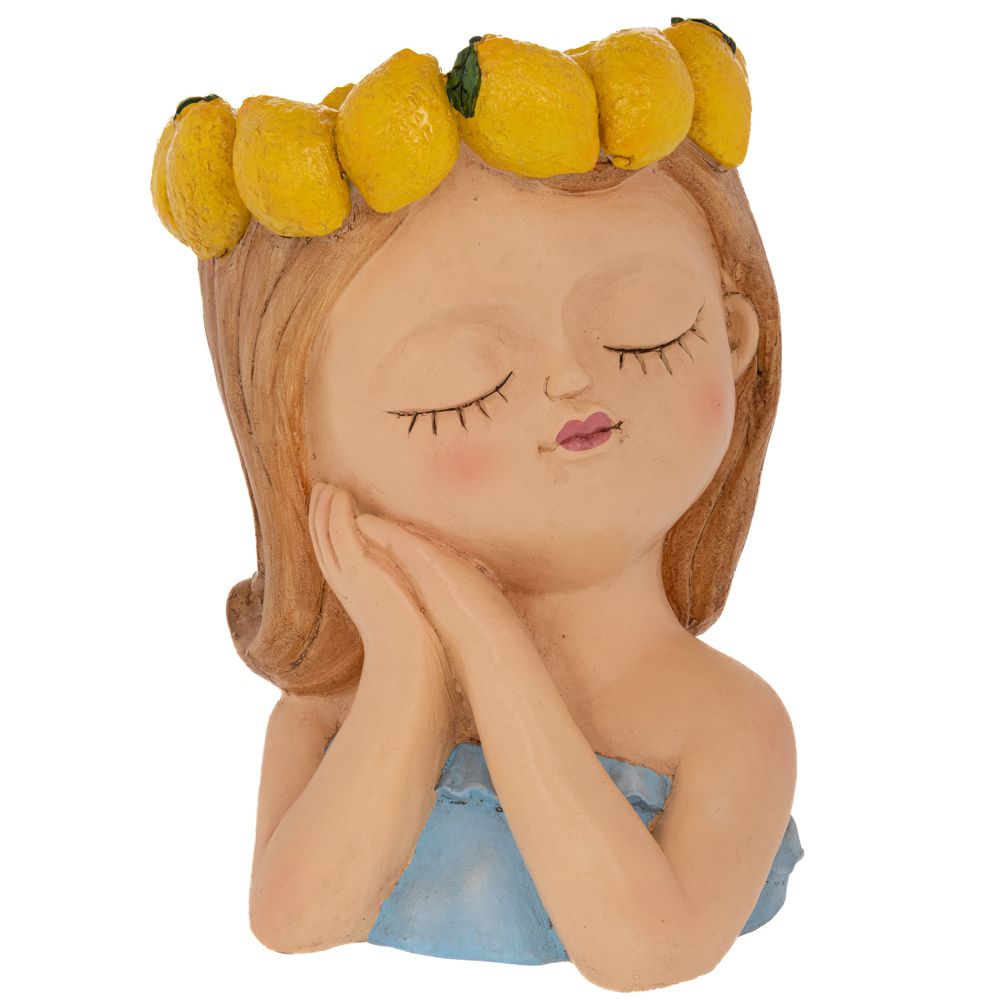 Κασπώ Polyresin Κορίτσι Με Λεμόνια 26x26x35εκ. iliadis 92985 (Υλικό: Polyresin, Χρώμα: Κίτρινο ) - Iliadis - il_92985