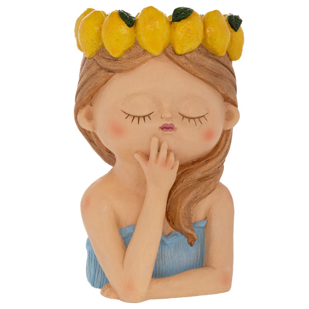 Κασπώ Polyresin Κορίτσι Με Λεμόνια 25x25x41εκ. iliadis 92987 (Υλικό: Polyresin, Χρώμα: Κίτρινο ) - Iliadis - il_92987